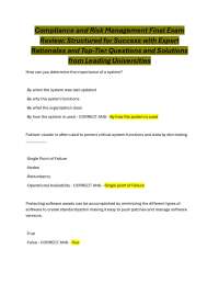 Compliance and Risk Management Final Exam Review: Structured for Success