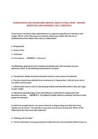 NUR2459/ NUR 2459 RASMUSSEN MENTAL HEALTH FINAL EXAM REVIEW QUESTIONS AND ANSWERS