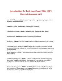 Introduction to Tort Law: Key Concepts and Definitions