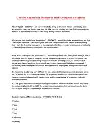 Costco Supervisor Interview Preparation: Questions and Answers