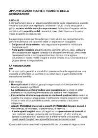 appunti completi teorie e tecniche della negoziazione