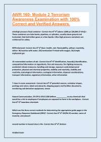Hazardous Materials Awareness Examination: AWR 160 Module 2