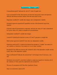 Econometrics: Chapter 1 and 2 - Key Concepts and Definitions