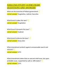 NASA FAA Study Guide Exam: Questions and Answers on Criminal Law and Jurisdiction