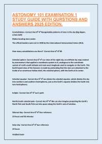 Astronomy 101 Exam 1 Study Guide with Questions and Answers