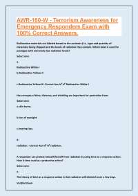 Terrorism Awareness for Emergency Responders Exam
