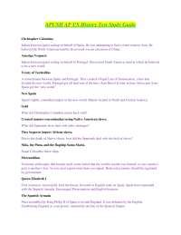 APUSH AP US History Test Study Guide: Key Figures, Events, and Concepts