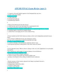 APUSH Final Exam Review (Part 1): Multiple Choice Questions on Early American History