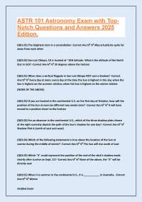 ASTR 101 Astronomy Exam Questions and Answers: A Comprehensive Guide to Key Concepts