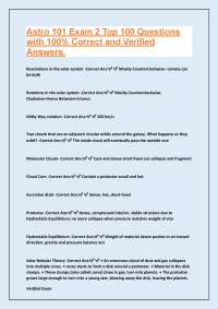 Astro 101 Exam 2: Top 100 Questions and Answers