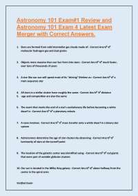 Astronomy 101 Exam Review: Key Concepts and Answers