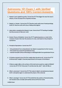 Astronomy 101 Exam 1: Verified Questions and Answers