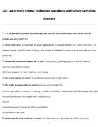 Laboratory Animal Technician Questions and Answers: A Comprehensive Guide for Students