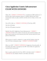 Cisco Application-Centric Infrastructure (ACI) Exam with Answers