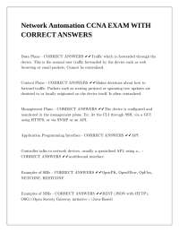 Network Automation CCNA Exam Preparation: Key Concepts and Technologies