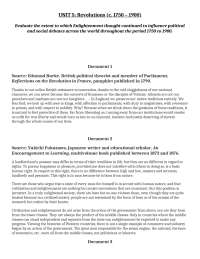 Enlightenment DBQ AP World History