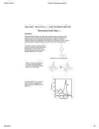 Practical 2 Spectrophotometry 2-Biochemistry.