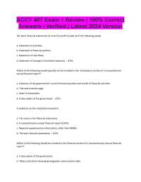 ACCY 407 Exam 1 Review: Multiple Choice Questions and Answers