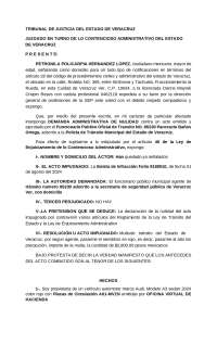 Demanda de nulidad en lo administrativo