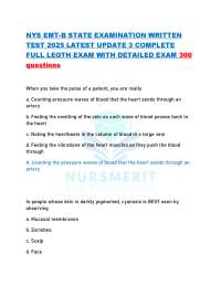 NYS EMT-B State Examination Written Test 2025: Comprehensive Review with 300 Questions
