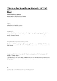 C784 Applied Healthcare Statistics LATEST 2025
