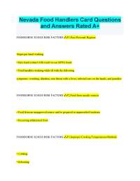Nevada Food Handlers Card Questions and Answers: A Comprehensive Guide to Food Safety