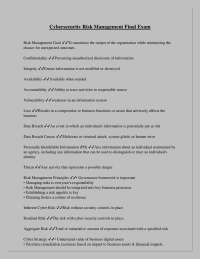 Cybersecurity Risk Management: Concepts, Principles, and Frameworks