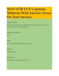Strategic Management: Concepts, Frameworks, and Capstone