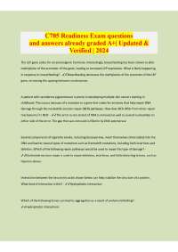 C785 Readiness Exam questions and answers already graded A+| Updated & Verified