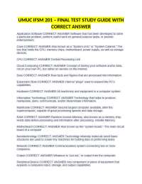 UMUC IFSM 201 - Final Test Study Guide with Correct Answers