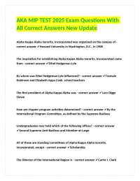 AKA MIP TEST 2025 Exam Questions With All Correct Answers New Update