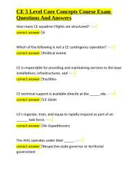CE 5 Level Core Concepts Course Exam Questions And Answers