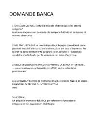 Domande economia e gestione della banca