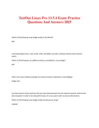 TestOut Linux Pro 13.5.4 Exam Practice Questions And Answers 2025