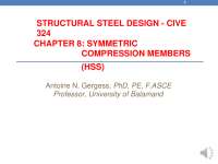Structural Steel Design: Chapter 6 - Compression Members