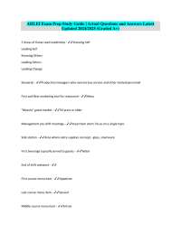 AHLEI Exam Prep Study Guide: Hospitality Management Concepts and Practices
