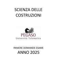 paniere scienza delle costruzioni COMPLETO domande 2025 Pegaso