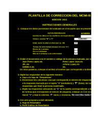 Plantilla de Corrección MCMI-III: Ejercicios y Preguntas