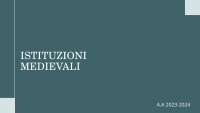 powerpoint per l'esame di istituzioni medievali