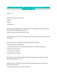 AHLEI Exam Study Guide: Food and Beverage Operations