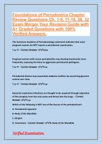 Foundations of Periodontics: Chapter Review Questions and Answers