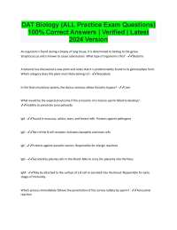 DAT Biology Practice Exam Questions: 2024 Version