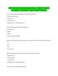 DAT Exam Practice Questions: Biology, Chemistry, and General Knowledge