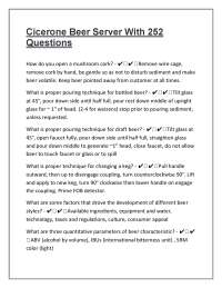 Beer Server Training: 252 Questions and Answers