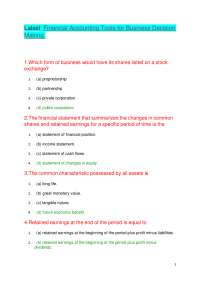 Financial Accounting Tools for Business Decision Making: Multiple Choice Questions