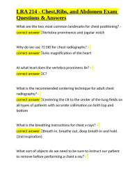 Chest, Ribs, and Abdomen Exam: Questions and Answers for Radiography Students