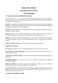Domande Aperte paniere Letteratura Latina 1, prof.Romanini, Anno 2025