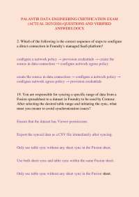 PALANTIR DATA ENGINEERING CERTIFICATION EXAM  (ACTUAL 2025/2026) QUESTIONS AND VERIFIED  A