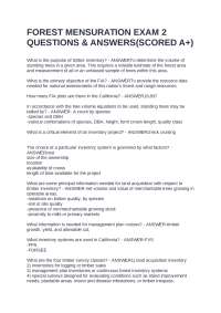 FOREST MENSURATION EXAM 2 QUESTIONS & ANSWERS(SCORED A+)