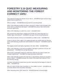 Forestry 3.10 Quiz: Measuring and Monitoring the Forest